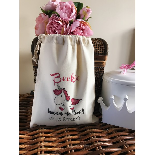 Personalised Unicorns Are Real Gift Bag - Beckie Design